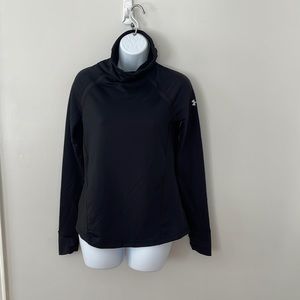 Under Armour Run Turtleneck black size small fitted thumb holes